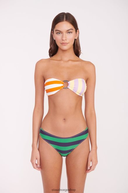 kvinner gemma bikiniunderdel cabana stripe multi 6048FN672 STAUD klær