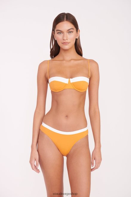 kvinner jo balconette bikini topp nektarin hvit 6048FN648 STAUD klær