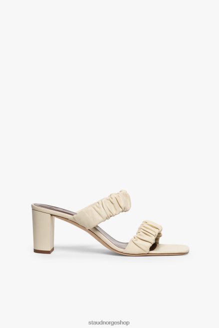 kvinner frankie rynket sandal krem 6048FN893 STAUD sko