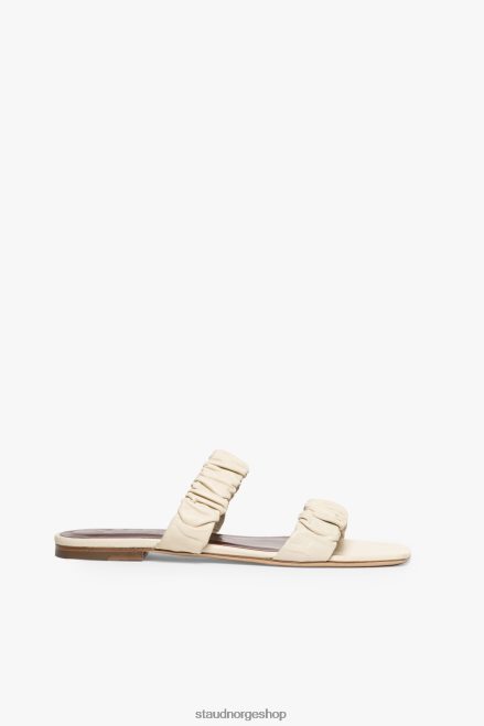 kvinner Maya rynket sandal krem 6048FN927 STAUD sko